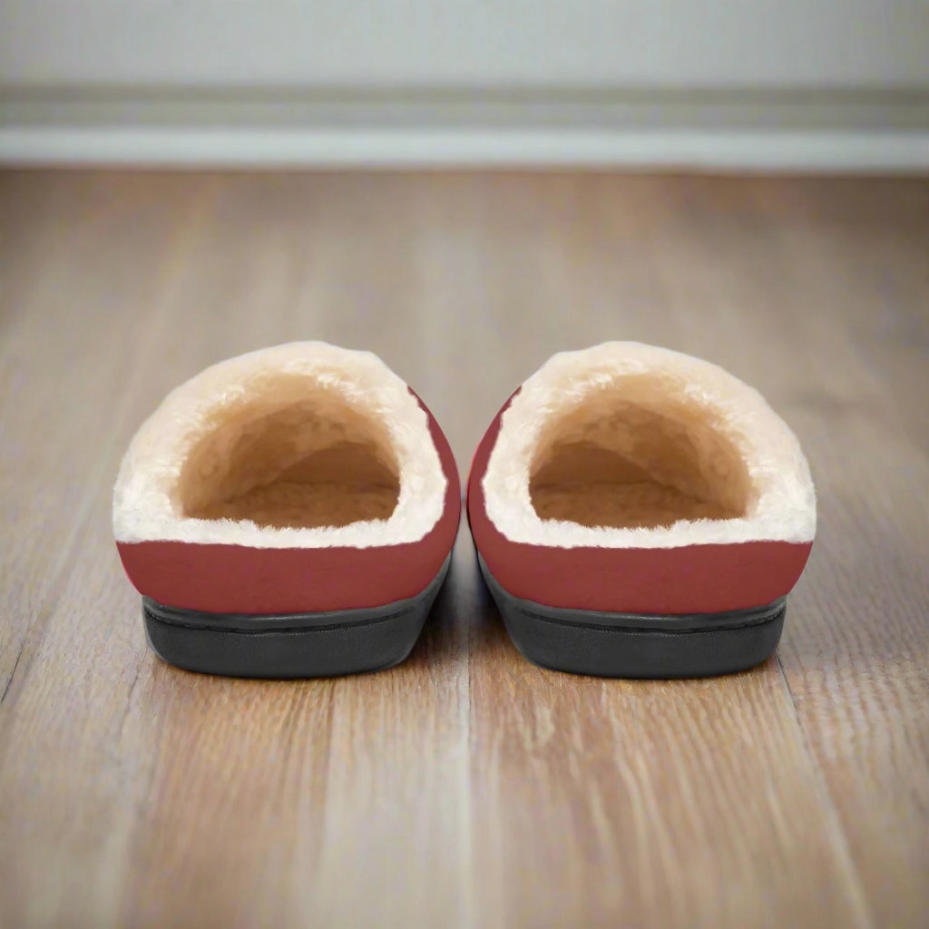 Cozy Dark Red Memory Foam Slippers Ald Travel Slippers