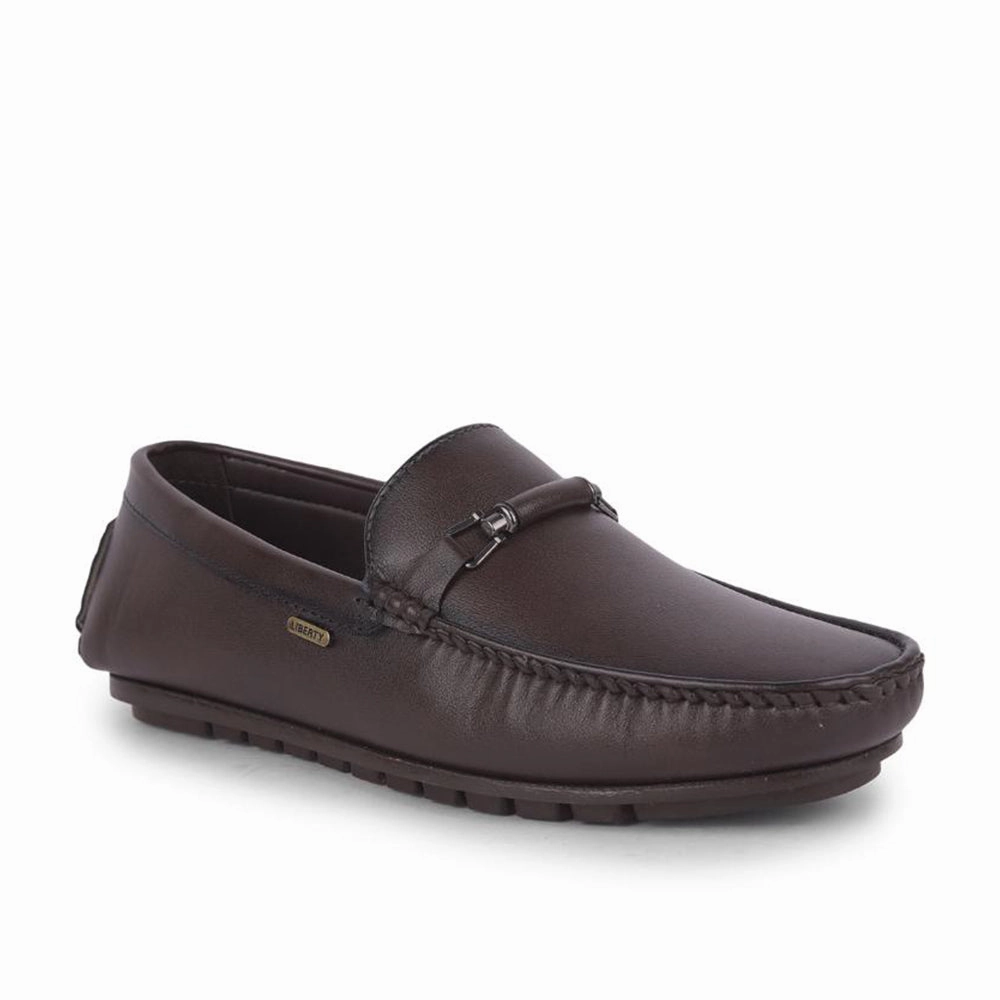 Fortune By Liberty Mens VCL-107 Brown  Formal Loafers Moccasin Loafers