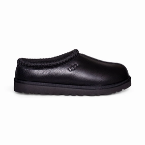 UGG Tasman Leather Black Slippers - Men's Pointe Slippers