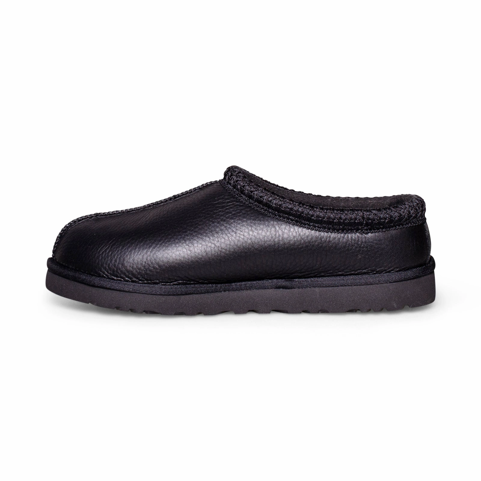 UGG Tasman Leather Black Slippers - Men's Espadrilles Slippers