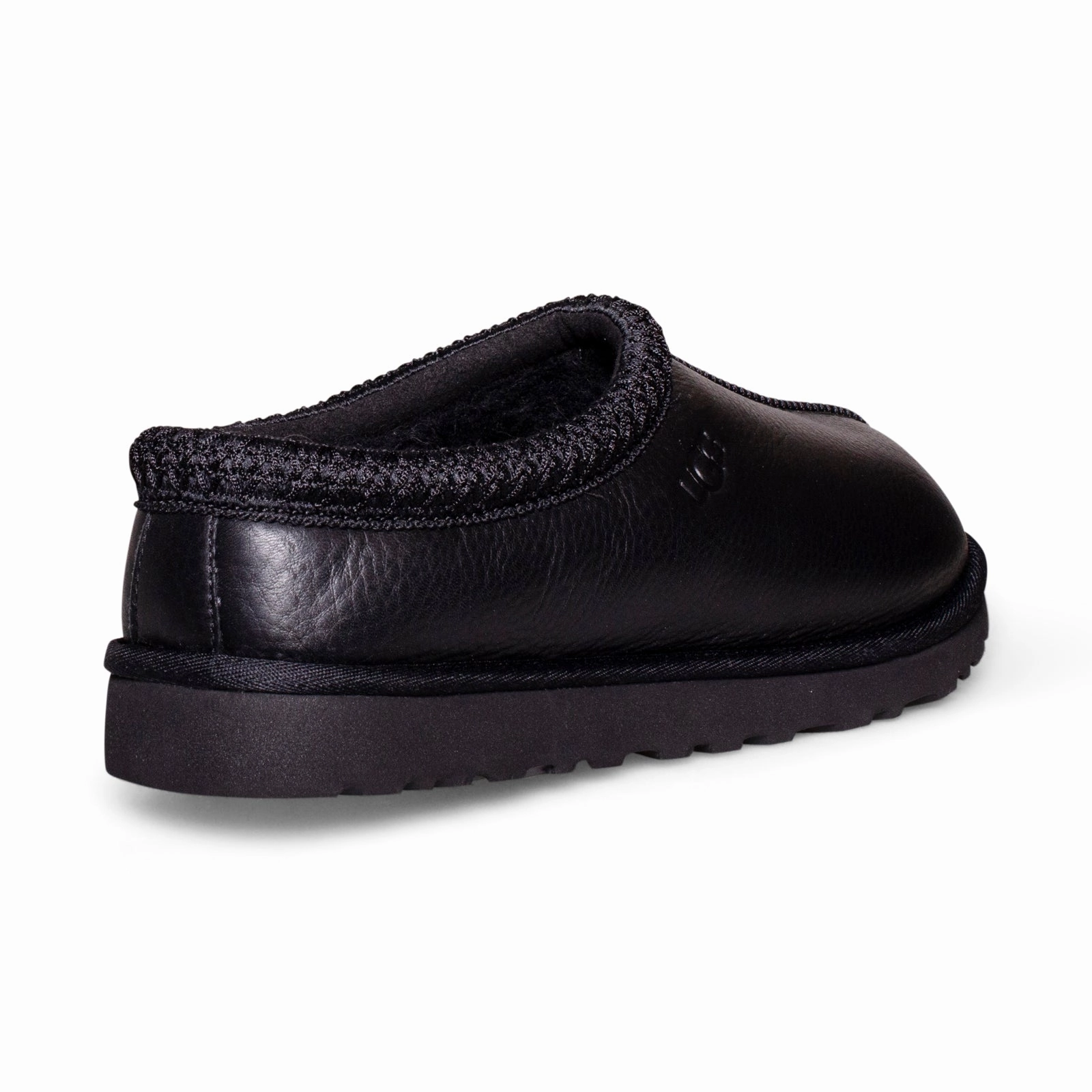 UGG Tasman Leather Black Slippers - Men's Folding Ballet Slippers