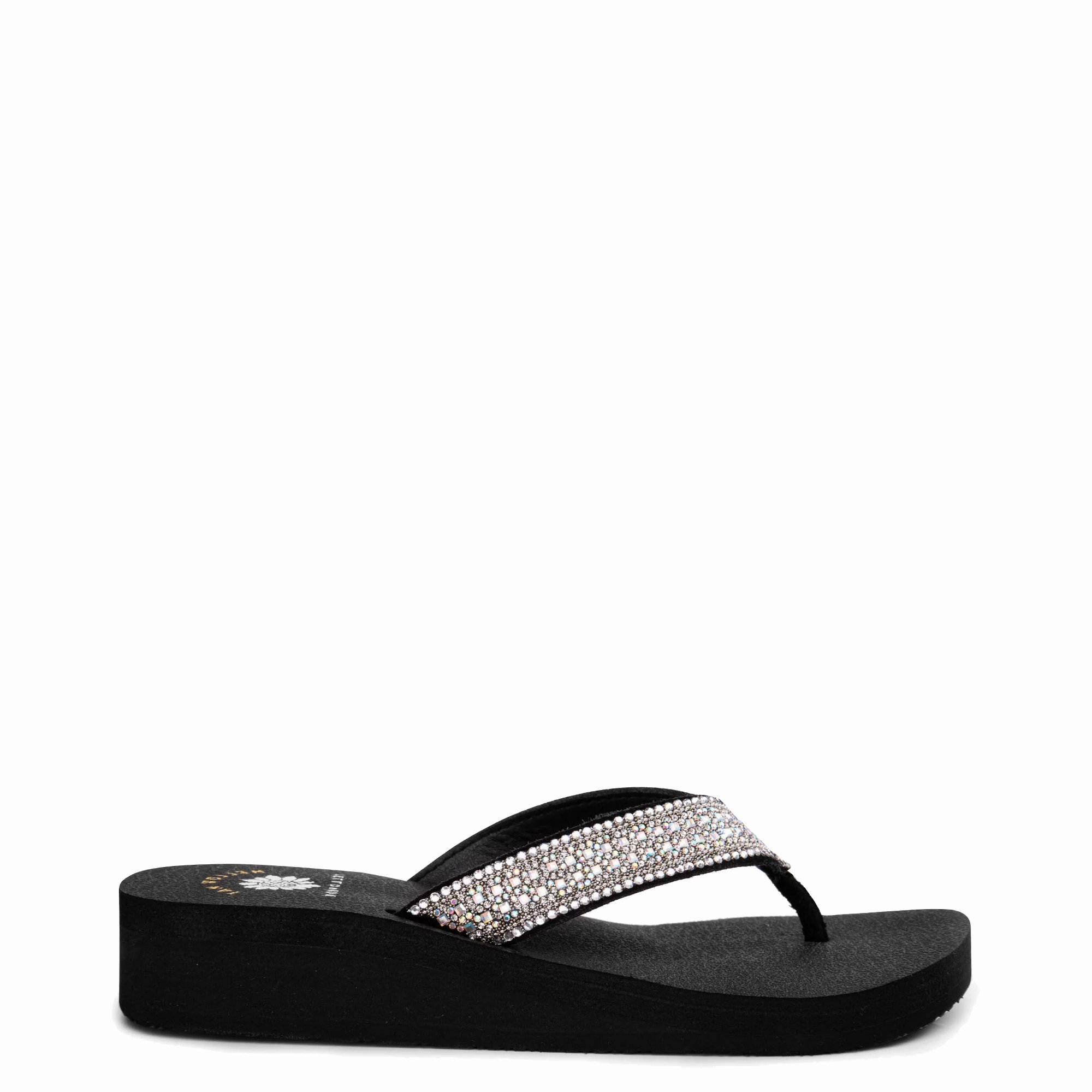 Wide Leather Flip Flops Cressida Black