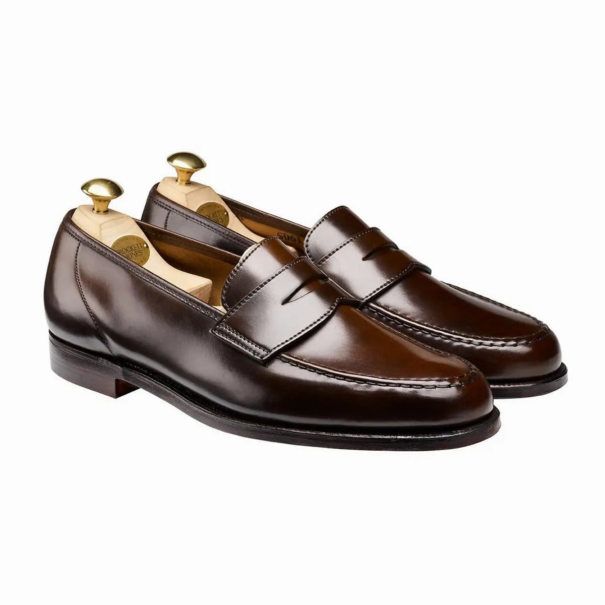 Crockett & Jones - Dark Brown Harvard Cordovan Penny Loafer Best Socks For Penny Loafers