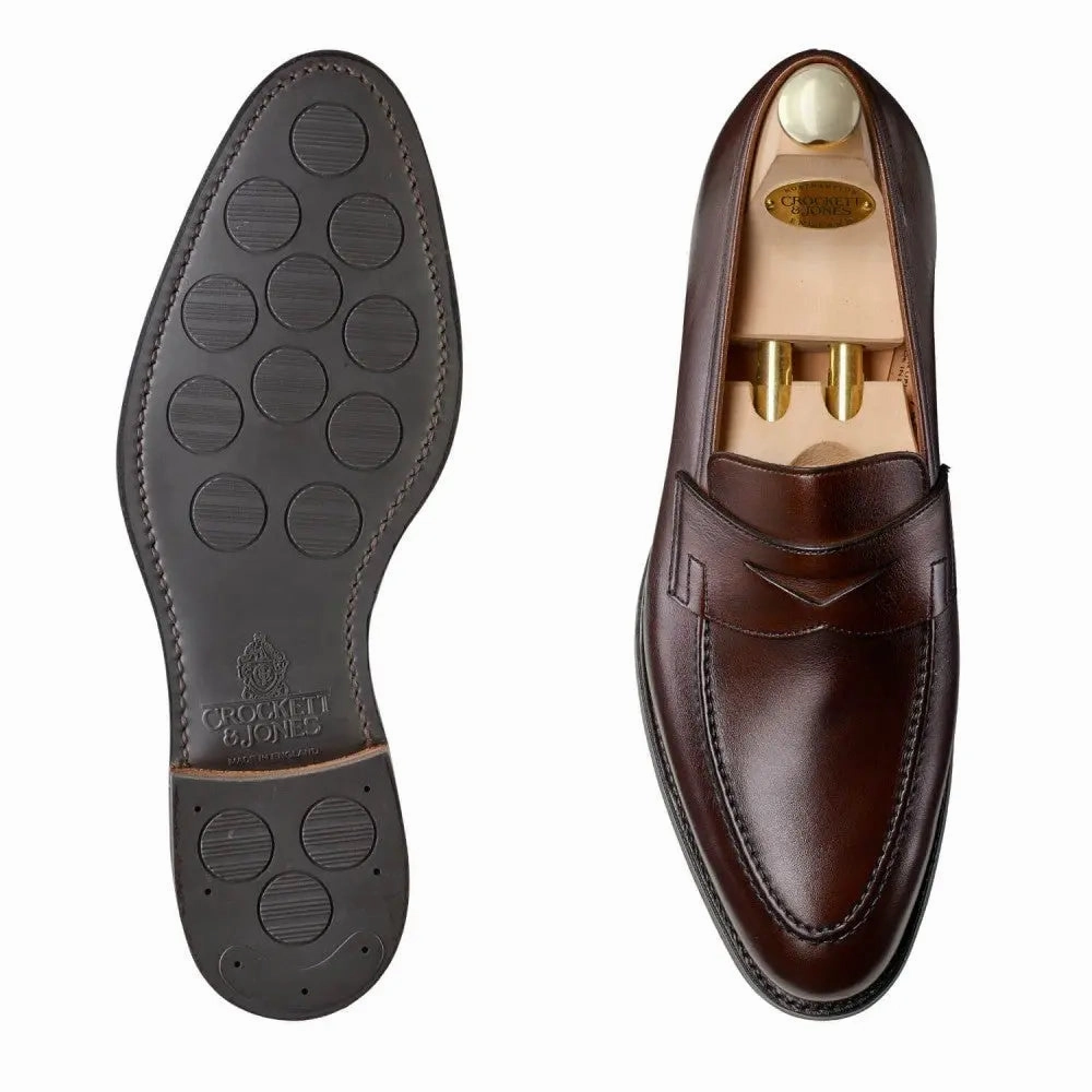 Hush Puppies Loafers Crockett & Jones - Sydney Brown Calf Penny Loafer - Single City Sole