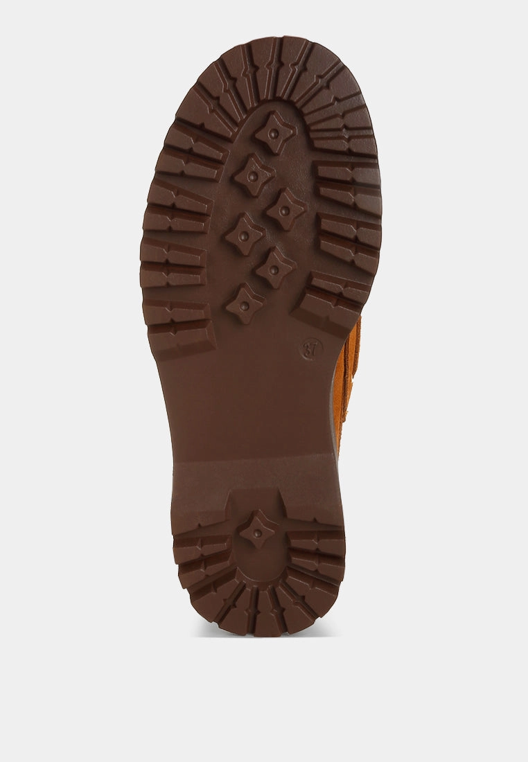 Cuckatoos Chunky Real Suede Leather Oxford Loafers Loafers With Silver