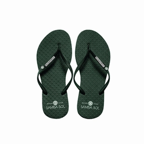 Spenco Flip Flops On Sale Samba Sol Women's Crystal Collection Flip Flops - Emerald Crystal