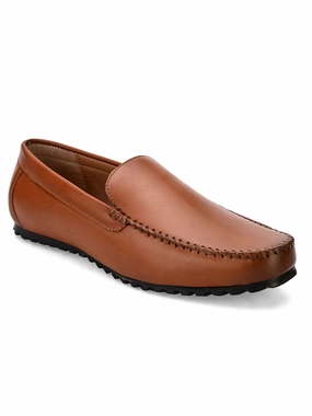 Dart Tan Solid Loafers Dress And Loafers