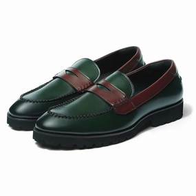 Windon Featherlite - Green Penny Chunky Loafers Comfortable Loafers For Work