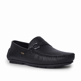 Smooth Leather Tassel Loafers Fortune By Liberty Mens SME-2E Black Formal Loafers