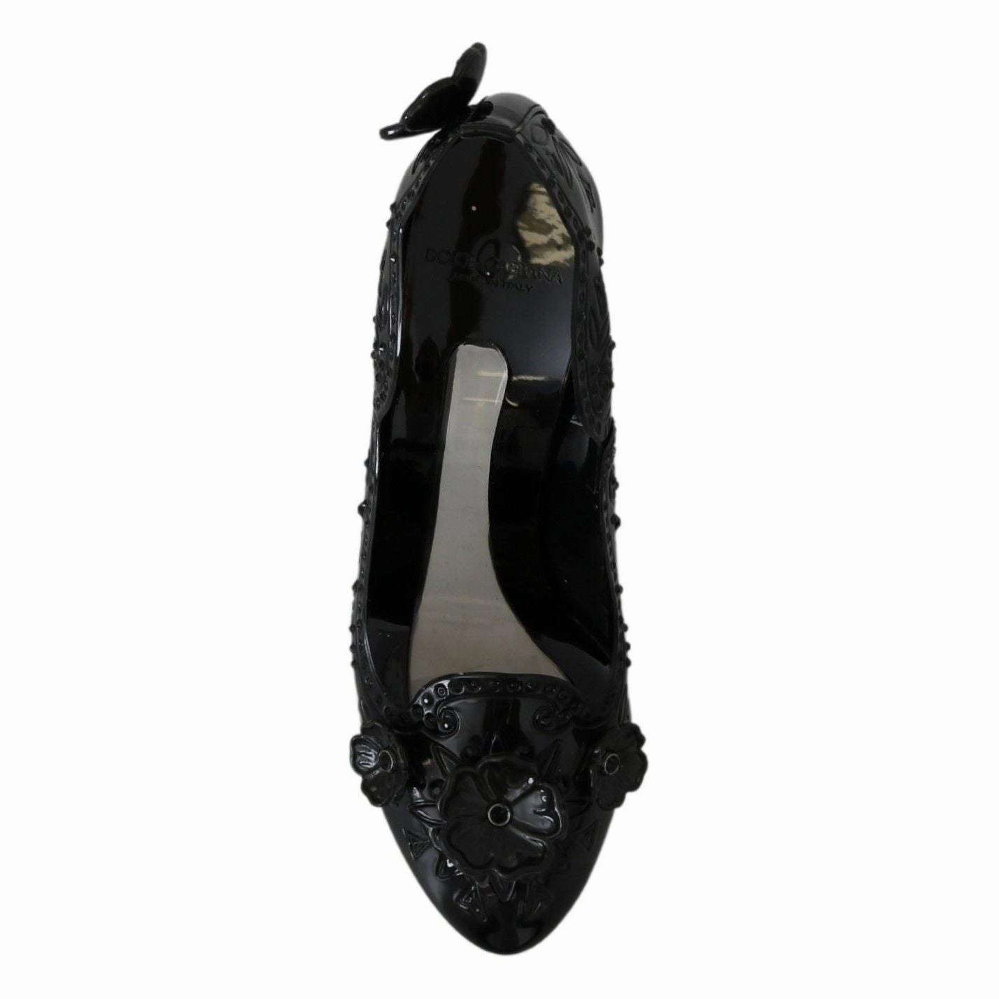 Seychelles Sandals Sale Dolce & Gabbana Black Floral Crystal CINDERELLA Heels Shoes