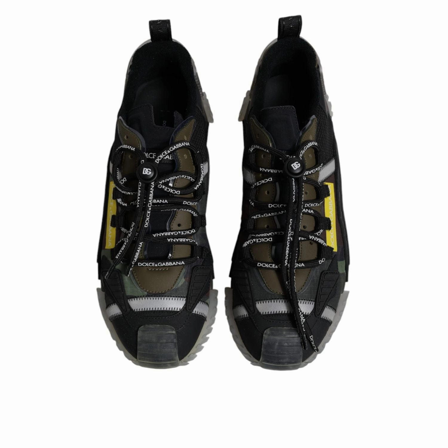 Classic Slip On Sneakers Dolce & Gabbana Black Green Camo NS1 Low Top Sneakers Shoes