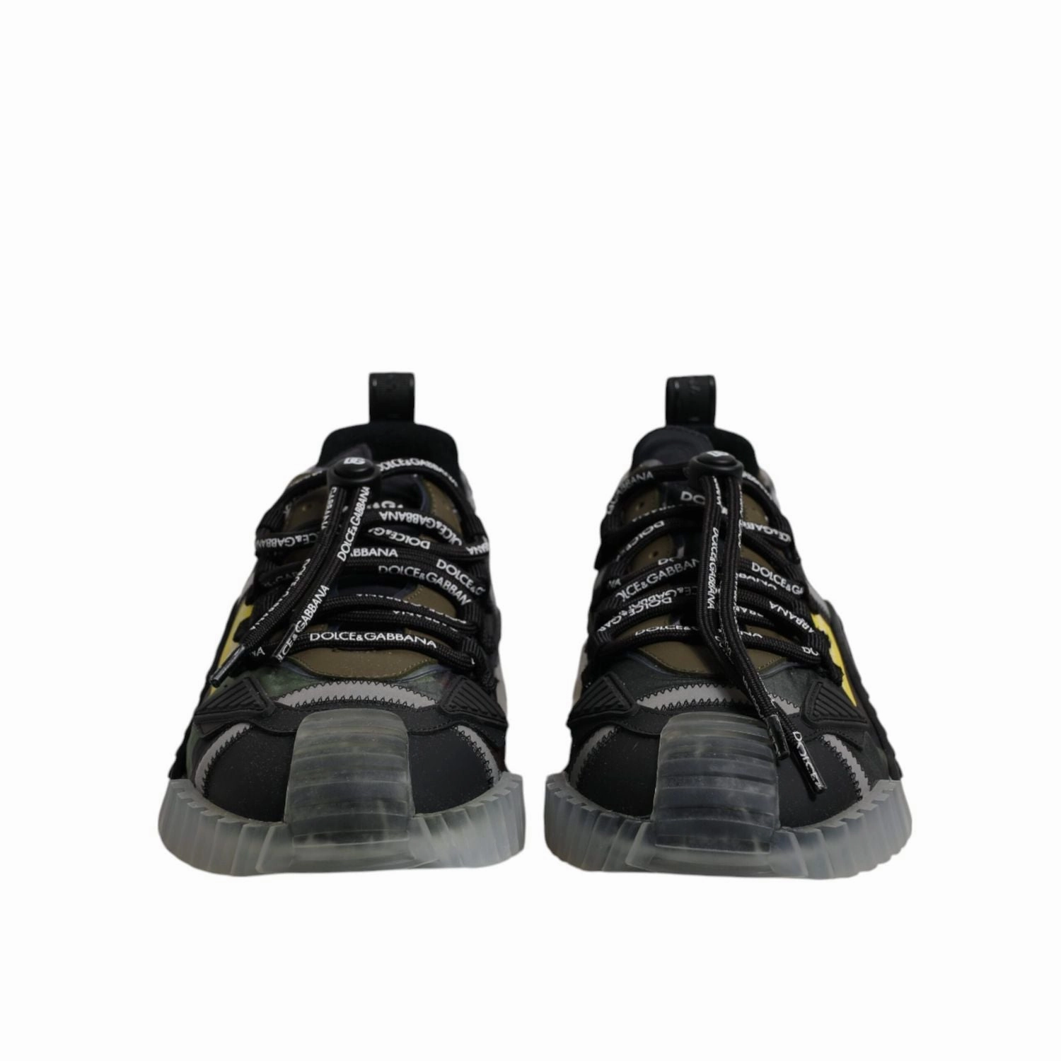 Dolce & Gabbana Black Green Camo NS1 Low Top Sneakers Shoes Dude Sneakers