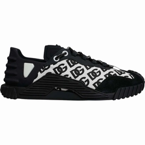 Force 3 Sneakers Dolce & Gabbana Black Logo Lace Up Low Top NS1 Sneakers Shoes