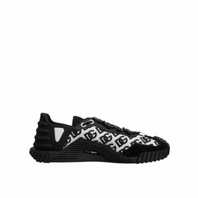 Dolce & Gabbana Black Logo Lace Up Low Top NS1 Sneakers Shoes D&g Sneakers