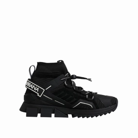 Dolce & Gabbana Black Sorrento Logo Men Sneakers Socks Shoes Casual Asics Shoes