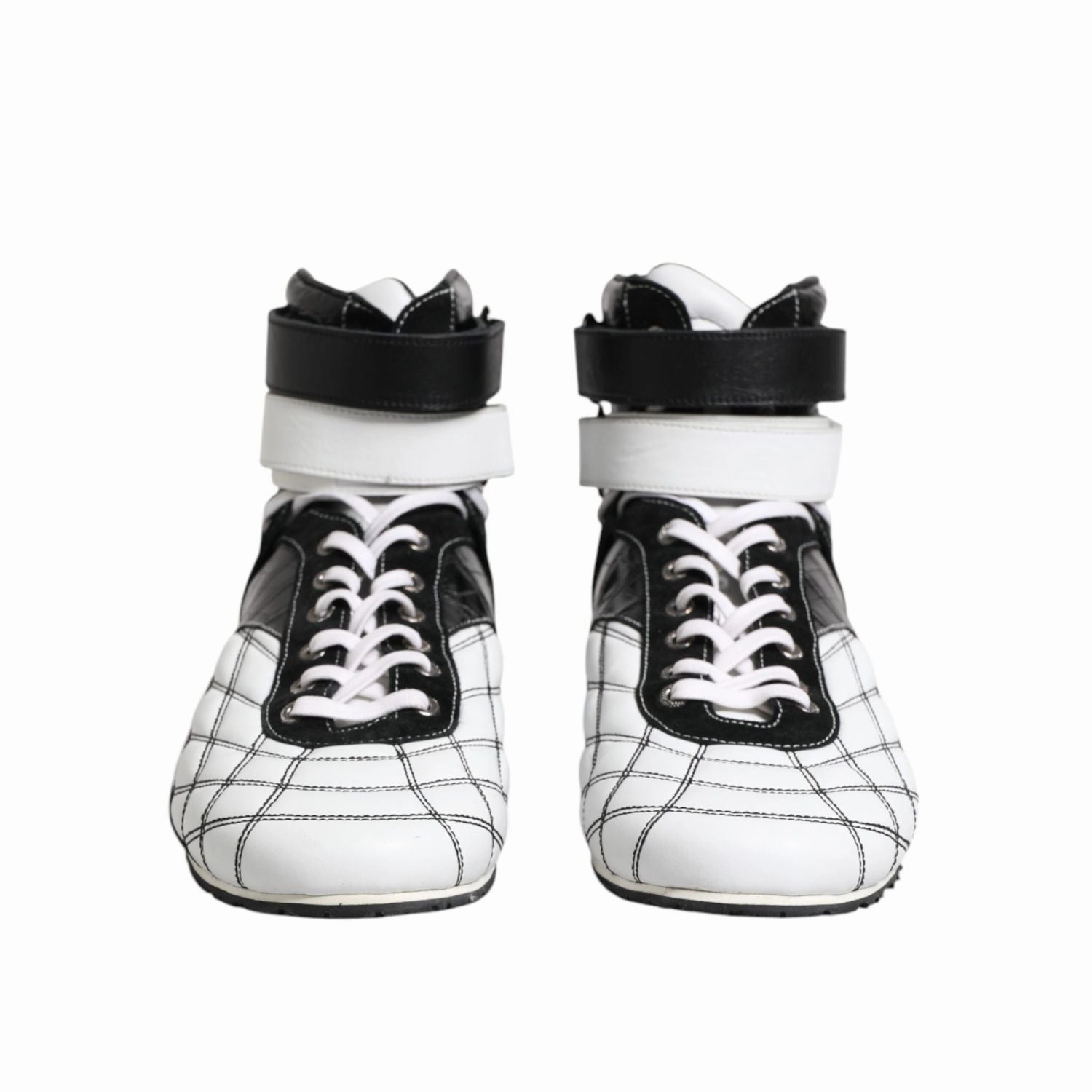 Wide Width High Top Sneakers Dolce & Gabbana Black White Leather High Top Sneakers Shoes