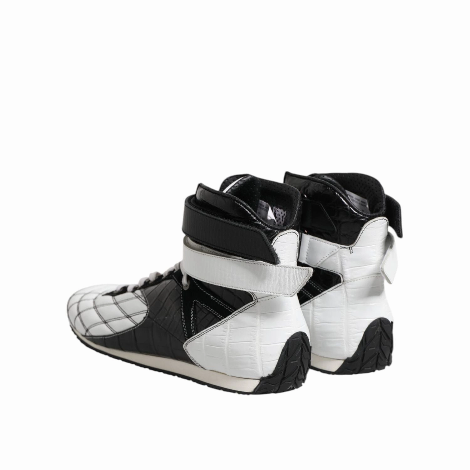 Split Sole Dance Sneakers Dolce & Gabbana Black White Leather High Top Sneakers Shoes