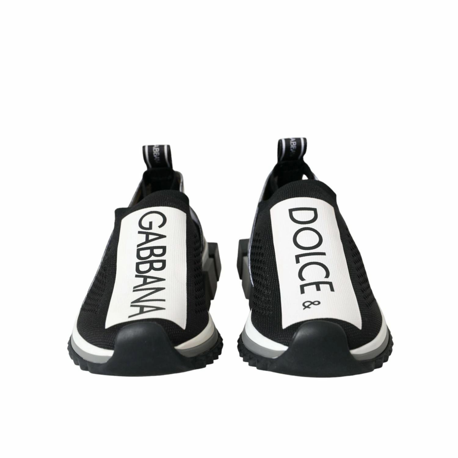 Sneakers With Stability Dolce & Gabbana Black White Slip On Sorrento Sneakers Shoes