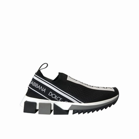 Cloudsteppers Sneakers Dolce & Gabbana Black White Slip On Sorrento Sneakers Shoes