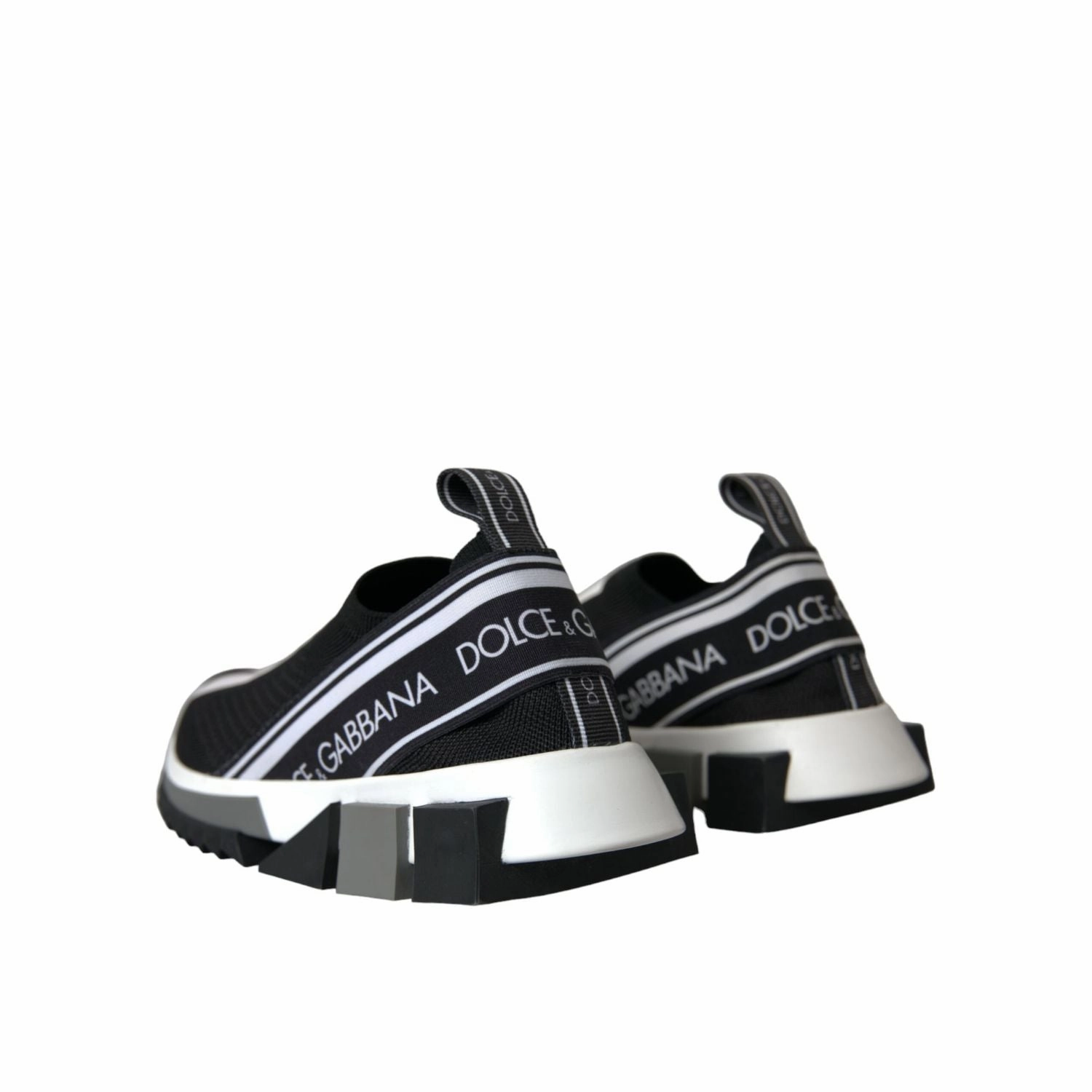 Good Running Sneakers For Beginners Dolce & Gabbana Black White Slip On Sorrento Sneakers Shoes