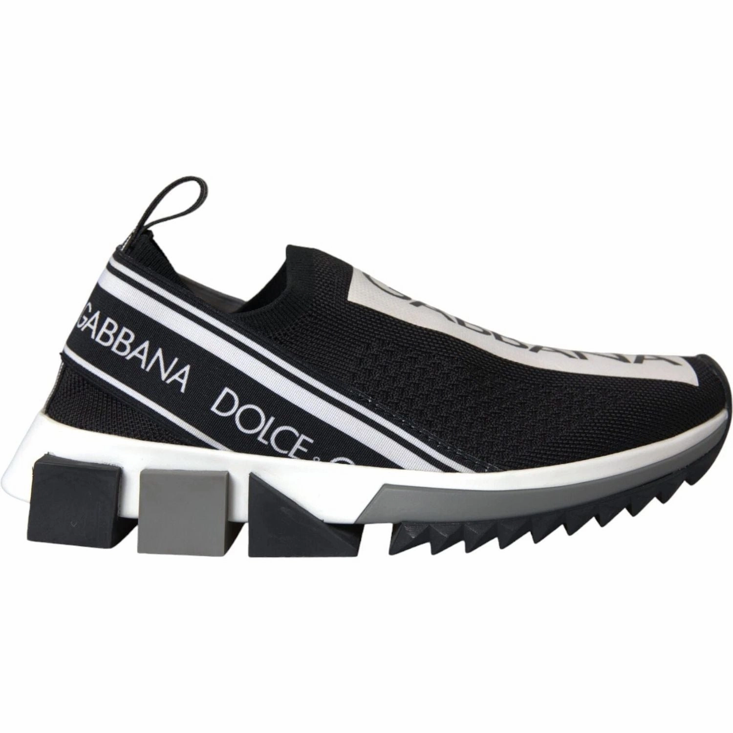 Karina Sneakers Dolce & Gabbana Black White Slip On Sorrento Sneakers Shoes