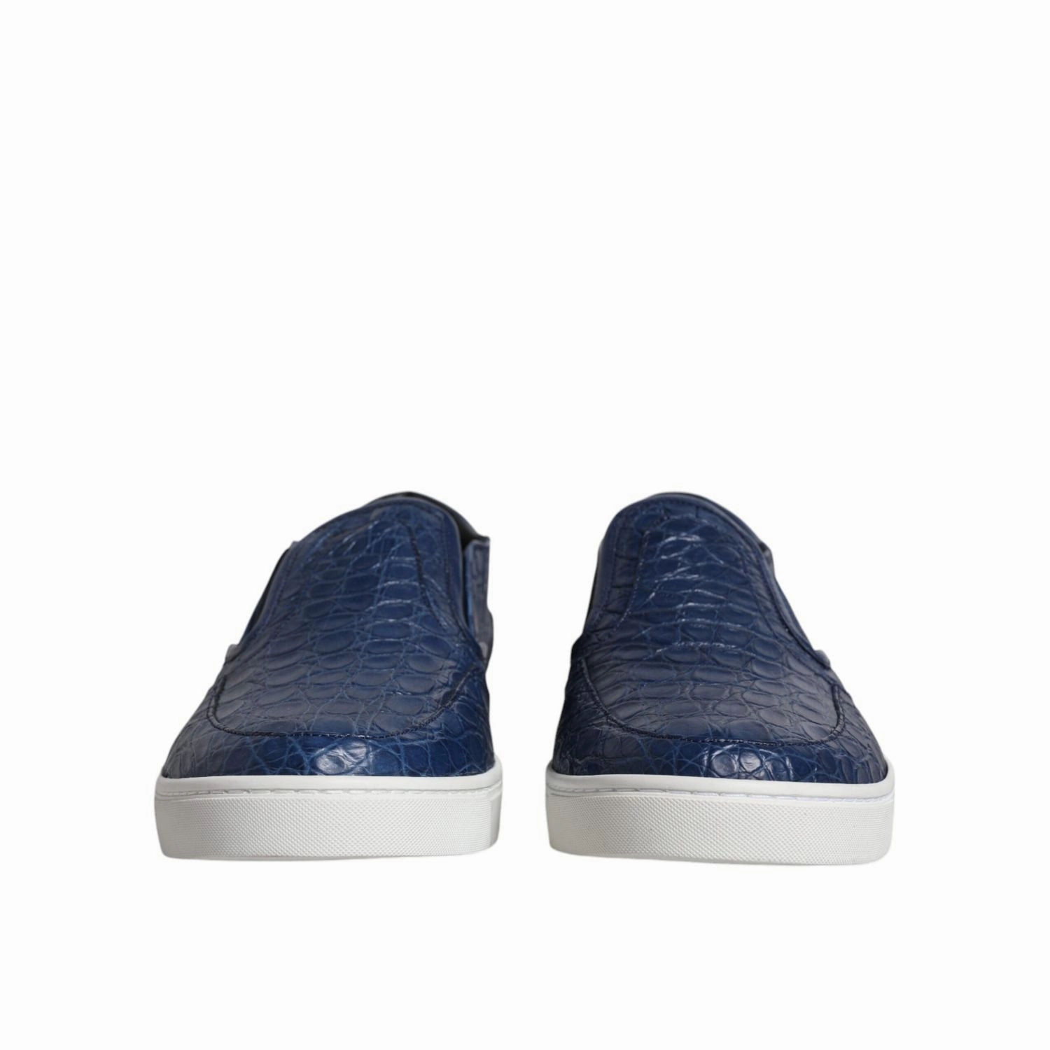 Dolce & Gabbana Blue Croc Exotic Leather Men Sneakers Shoes Sneakers Valentino Garavani