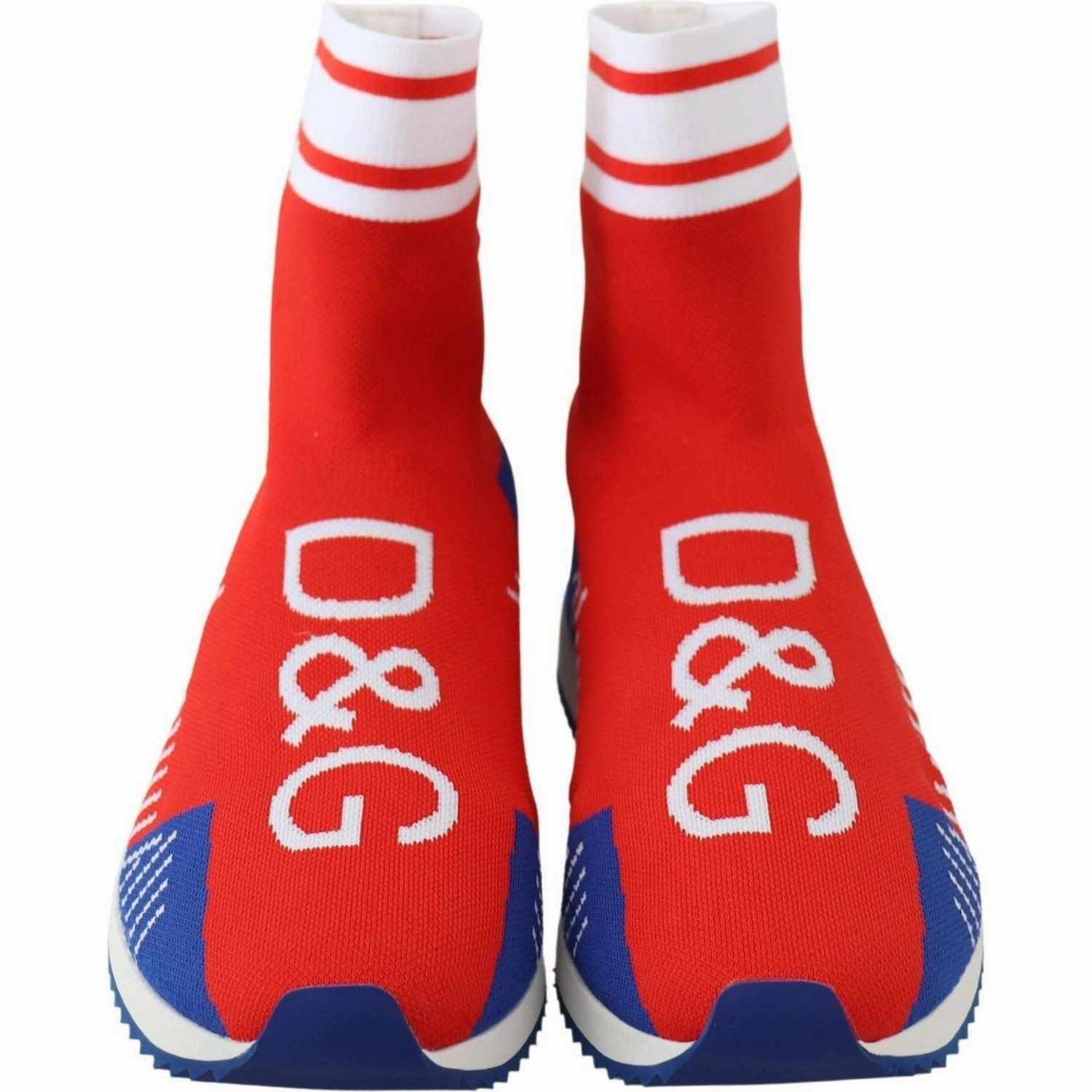 Dolce & Gabbana Blue Red Sorrento Logo Sneakers Socks Shoes Shoes That Goes With Formal And Casual