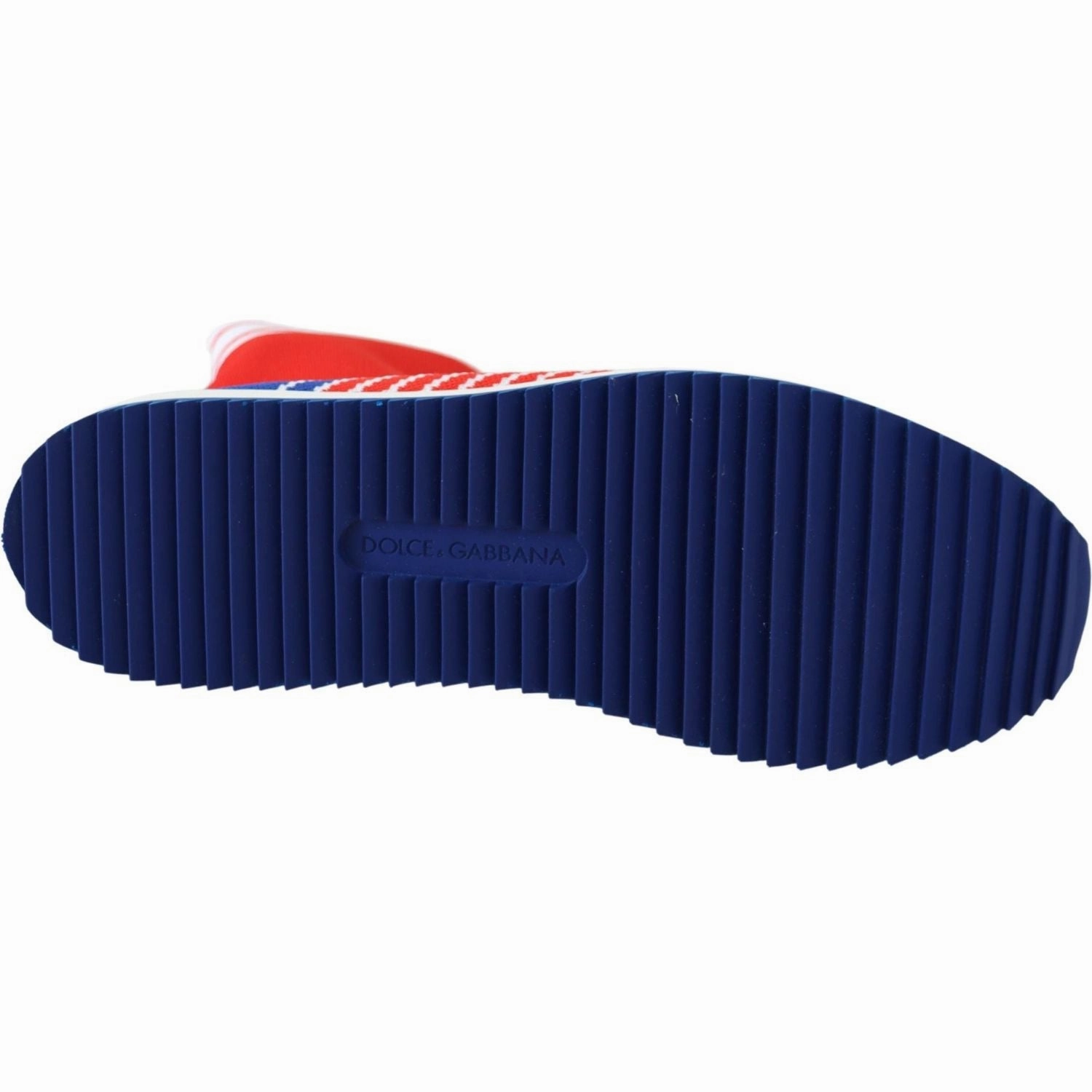 Dolce & Gabbana Blue Red Sorrento Logo Sneakers Socks Shoes Numero Uno Casual Shoes