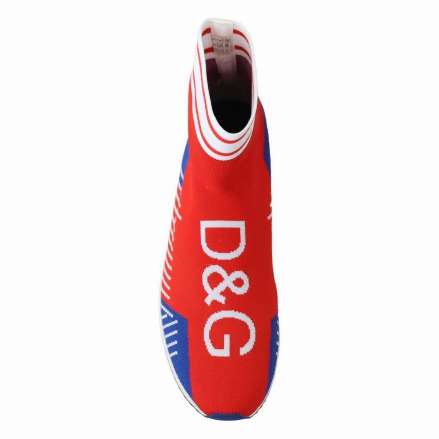Shoes Casual Leather Dolce & Gabbana Blue Red Sorrento Logo Sneakers Socks Shoes