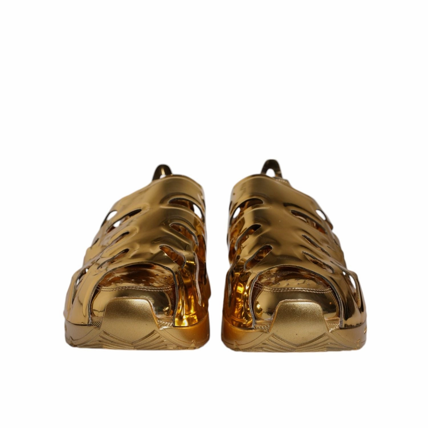 Dress Slacks And Sneakers Dolce & Gabbana Gold Daymaster Leather Low Top Sneakers Shoes