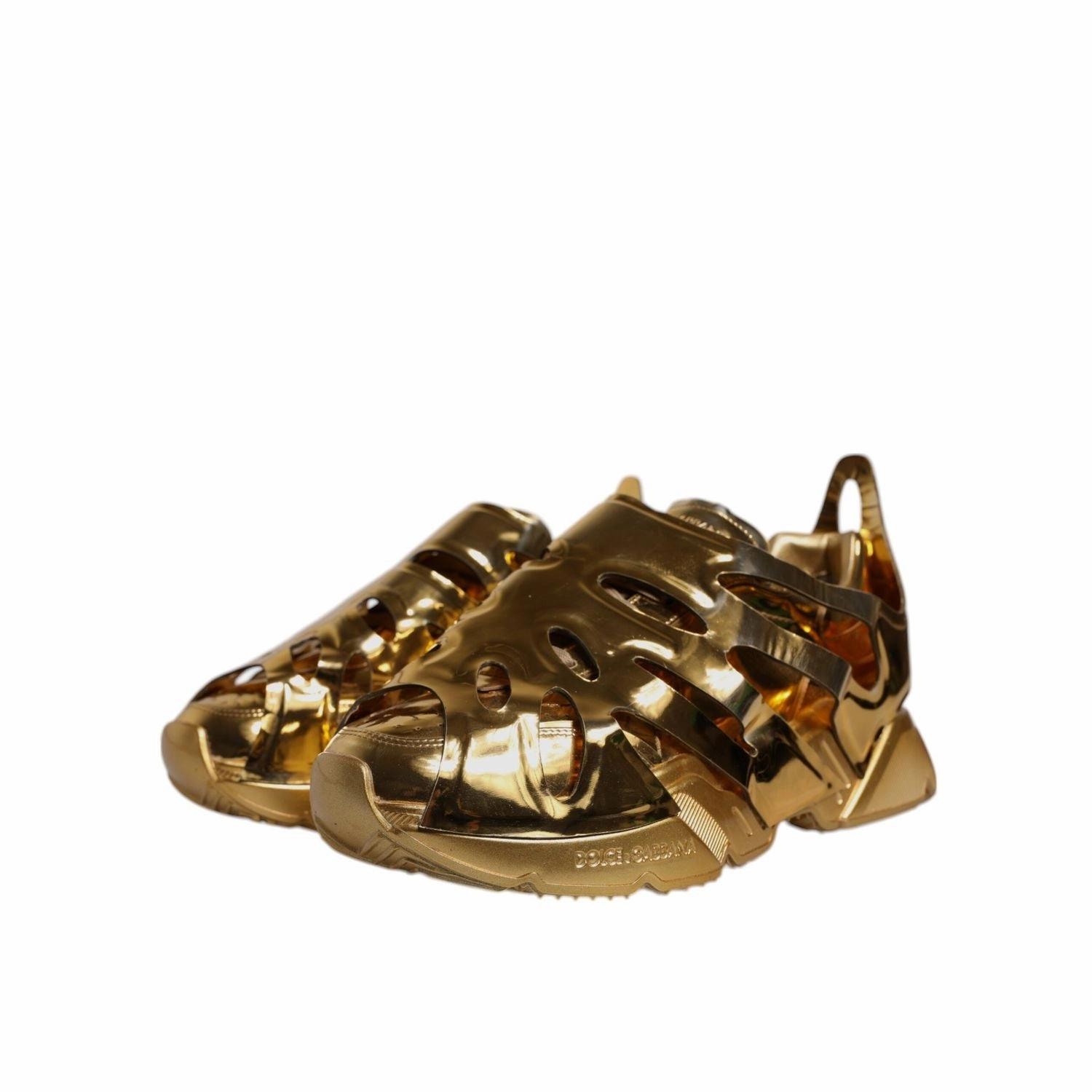 Isabel Marants Sneakers Dolce & Gabbana Gold Daymaster Leather Low Top Sneakers Shoes