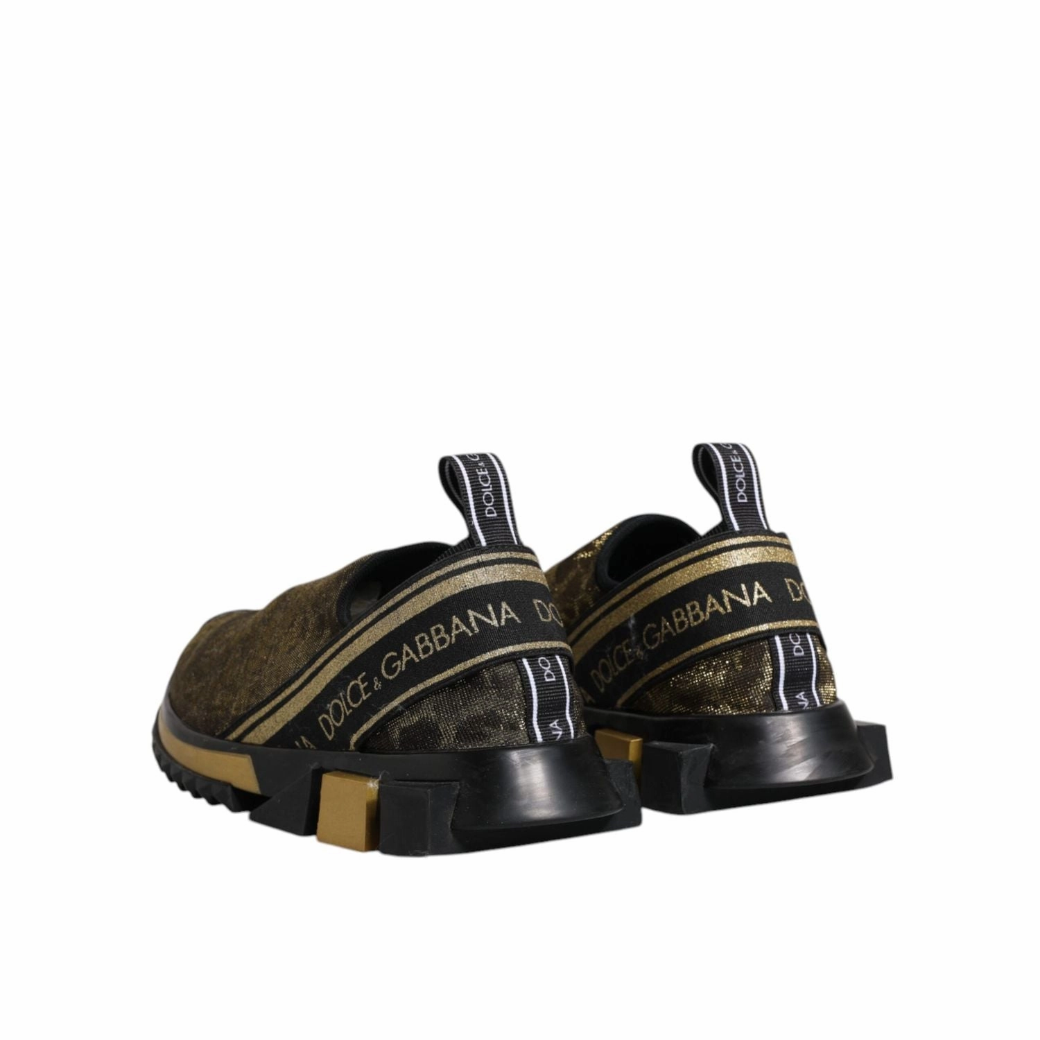 Odissea Sneakers Dolce & Gabbana Gold Glitter Leopard Sorrento Sneakers Shoes