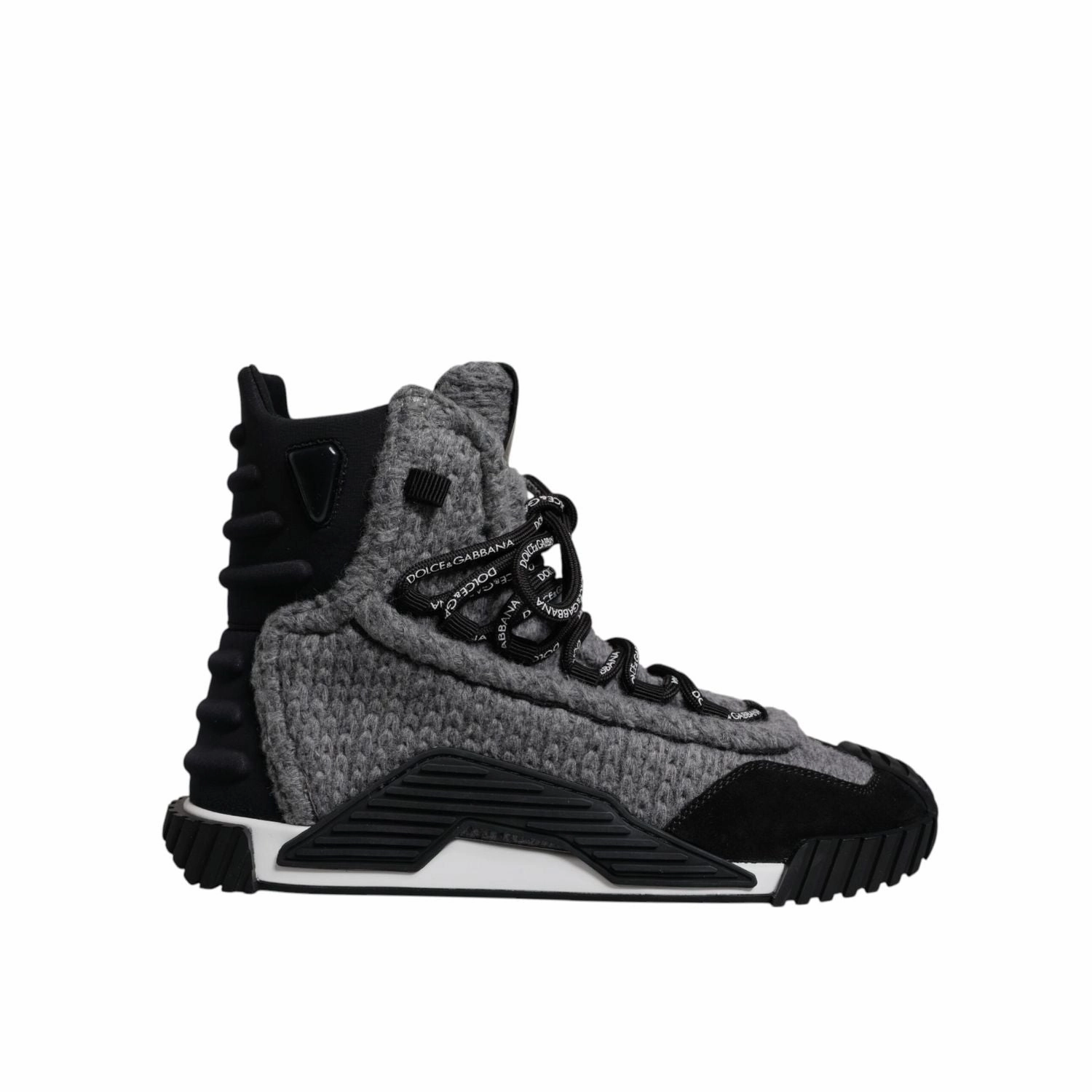 Dolce & Gabbana Gray Black NS1 High Top Boots Sneakers Shoes Kevin Durant Sneakers