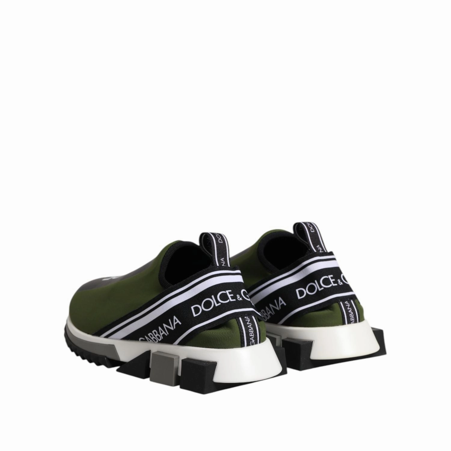 Dolce & Gabbana Green Black Slip On Sorrento Sneakers Shoes Soho Sneakers Nyc