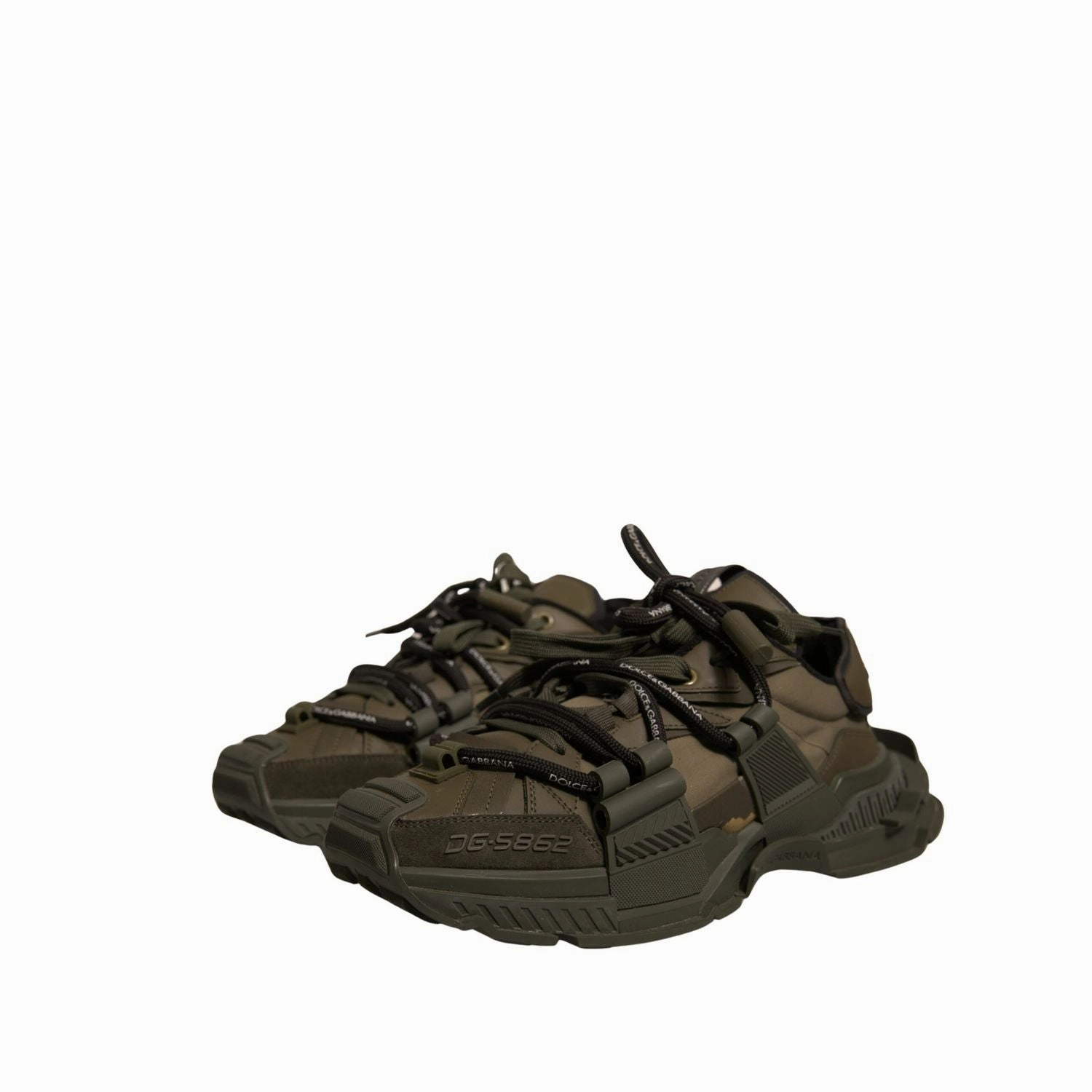 Rihanna Sneakers Dolce & Gabbana Military Green Space Low Top Sneakers Shoes