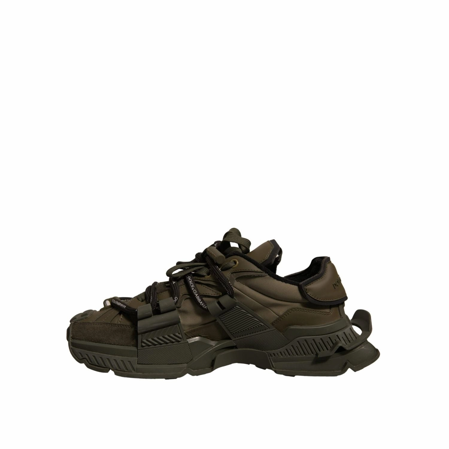 Dolce & Gabbana Military Green Space Low Top Sneakers Shoes Holographic Sneakers