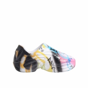Dolce & Gabbana Multicolor Graffiti Daymaster Sneakers Shoes Platform Wedge Sneakers