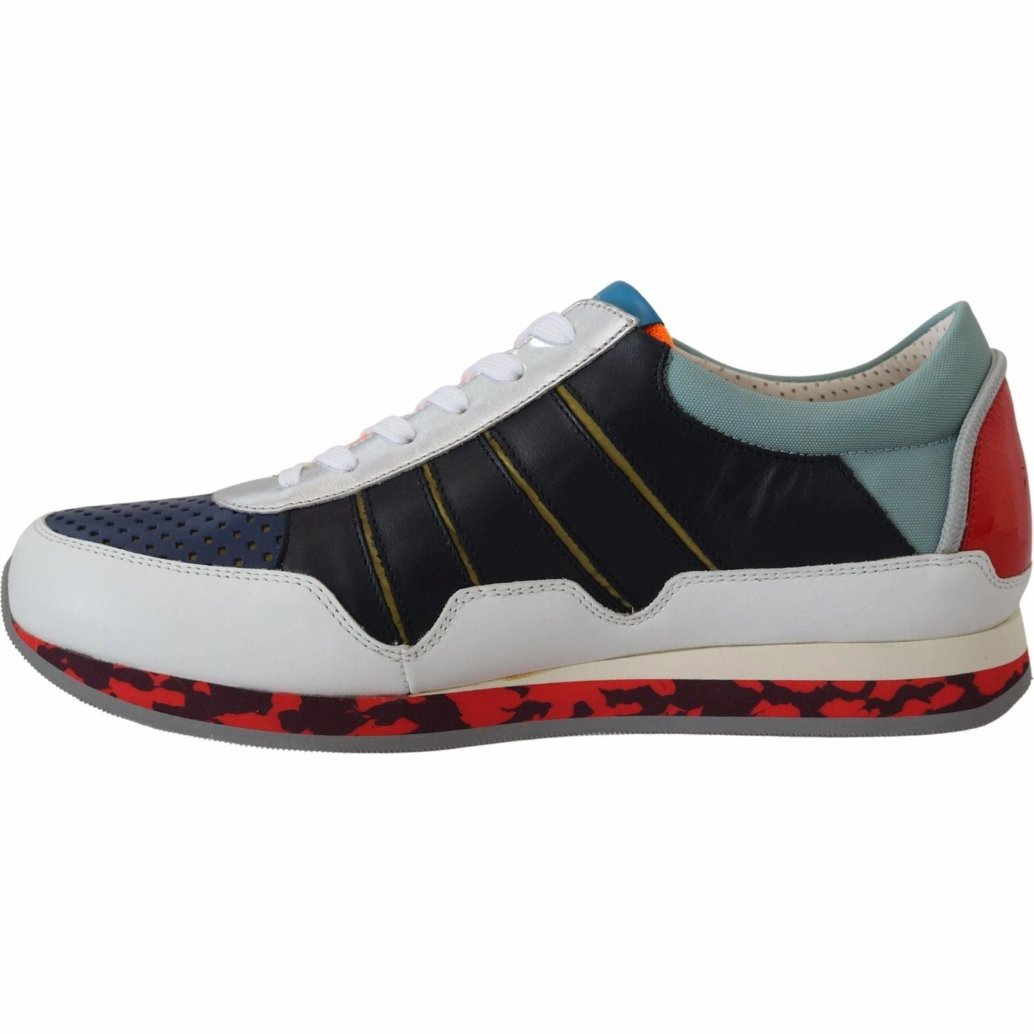 Dolce & Gabbana Multicolor Leather Sport Low Top Sneakers Bag Sneakers