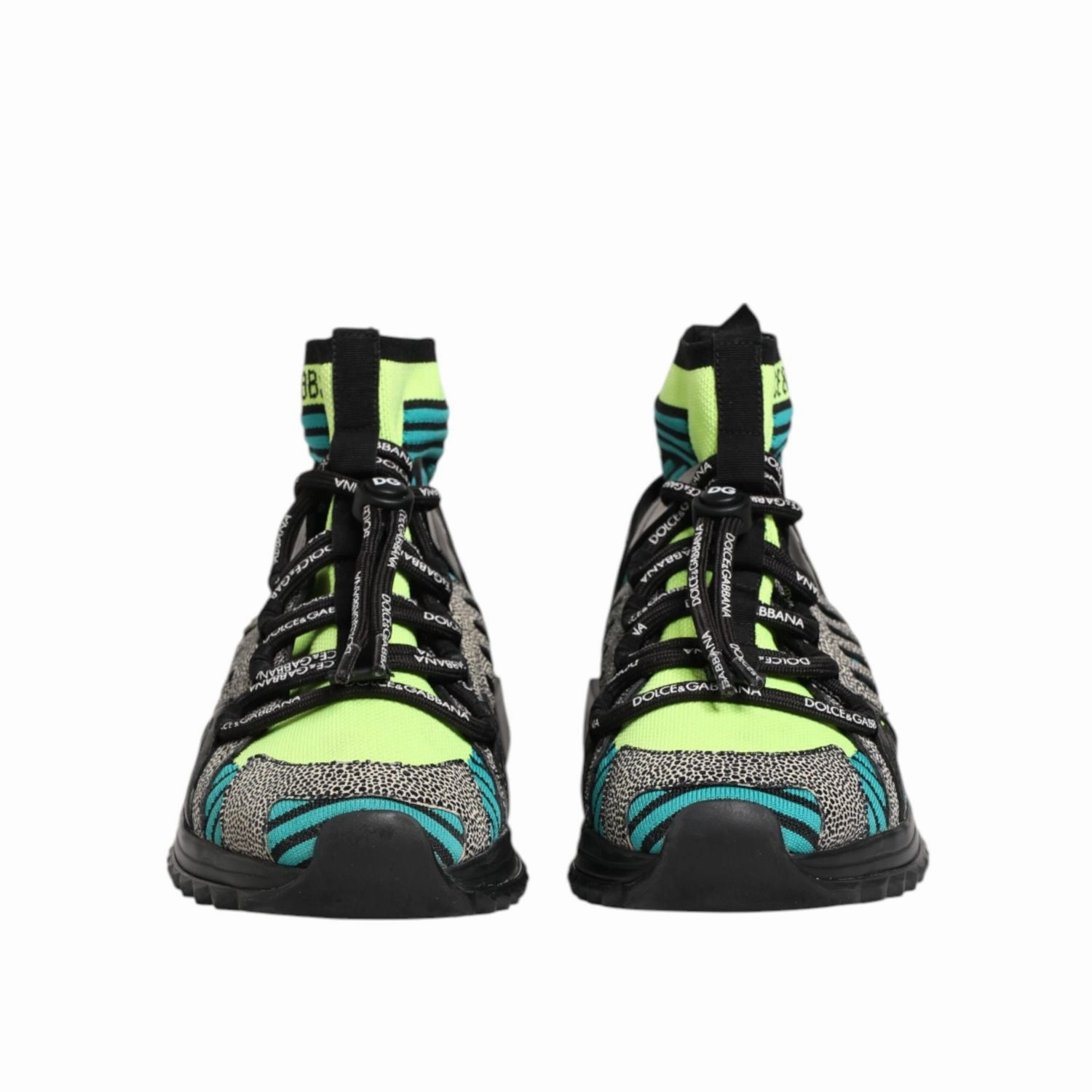 Dolce & Gabbana Multicolor Sorrento Socks Men Sneakers Shoes Silver Sneakers Near Me With Pool