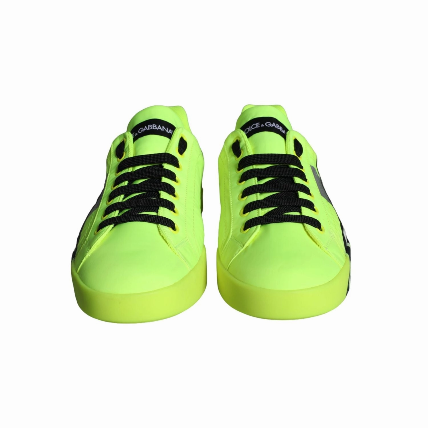 Jogger Sneakers Dolce & Gabbana Neon Green Logo Tape Low Top Sneakers Shoes