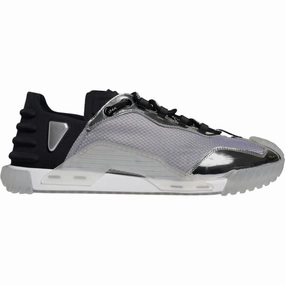 Hoku Sneakers Dolce & Gabbana Silver Black Nylon NS1 Low Top Sneakers Shoes