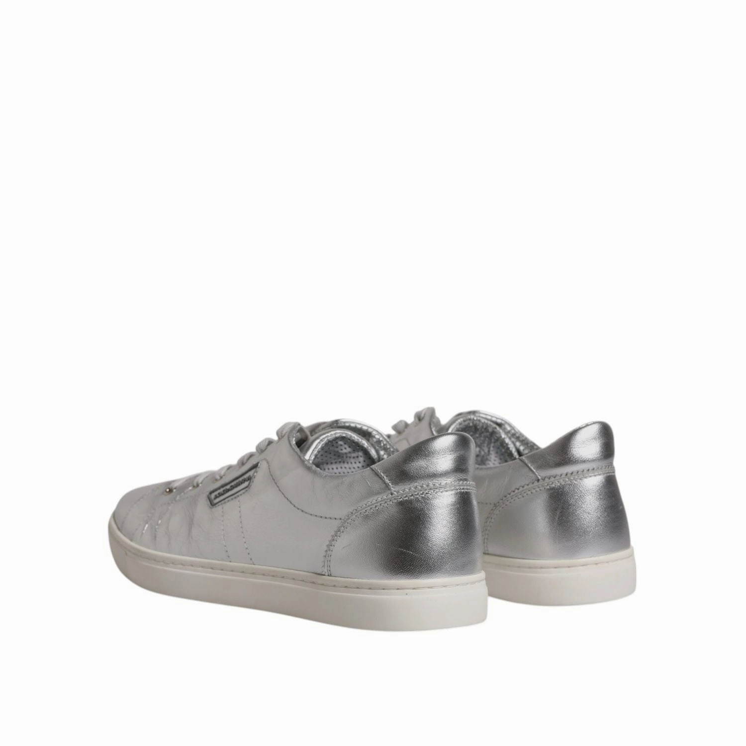 Chris Paul Sneakers Dolce & Gabbana Silver London Low Top Leather Sneakers Shoes