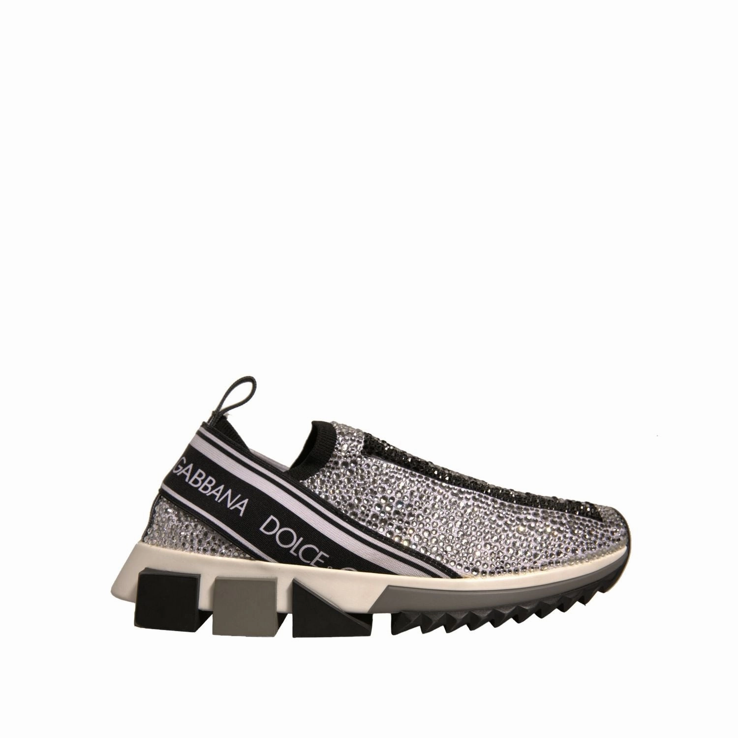 Dsw Platform Sneakers Dolce & Gabbana Silver Rhinestones Sorrento Sneakers Shoes