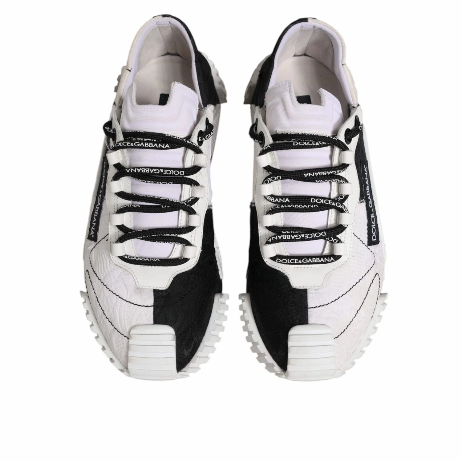 Dolce & Gabbana White Black NS1 Low Top Sneakers Shoes Split Sole Dance Sneakers