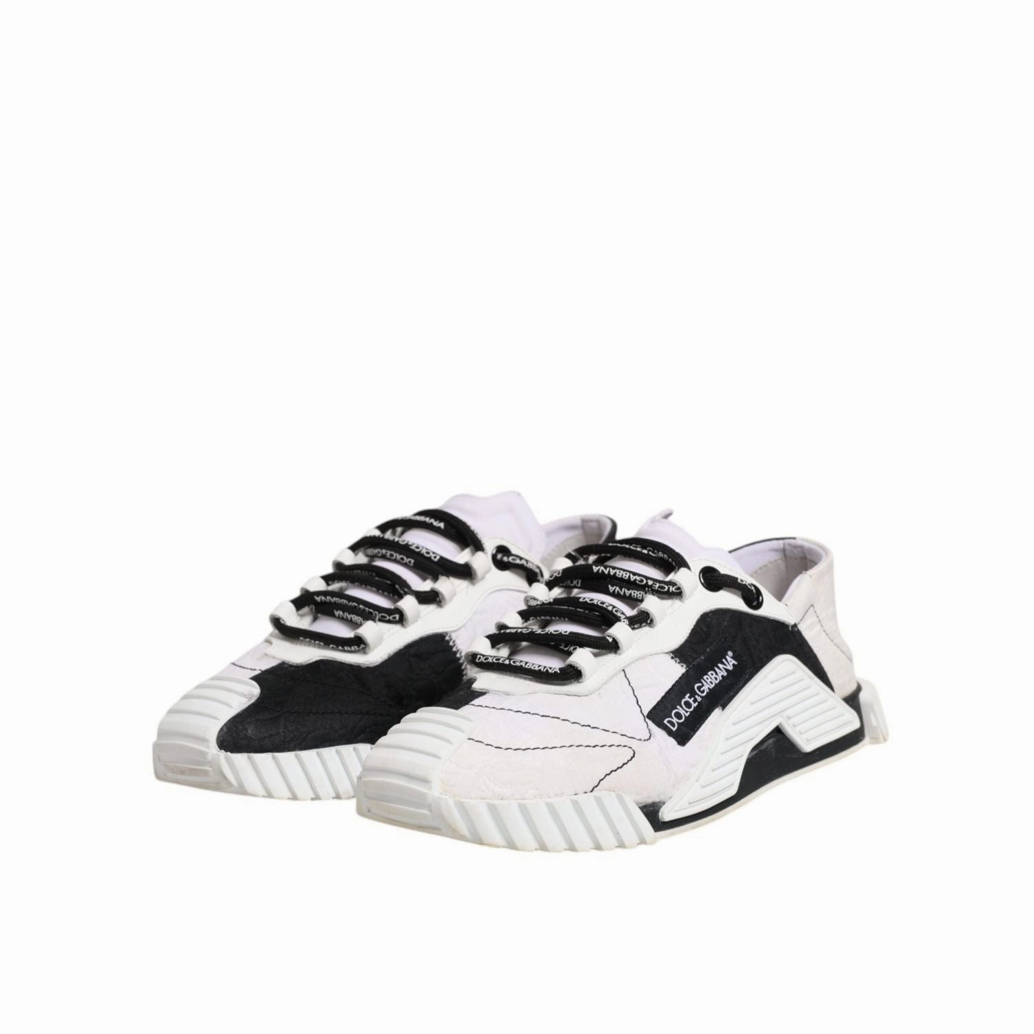 Sneakers For Dads Dolce & Gabbana White Black NS1 Low Top Sneakers Shoes