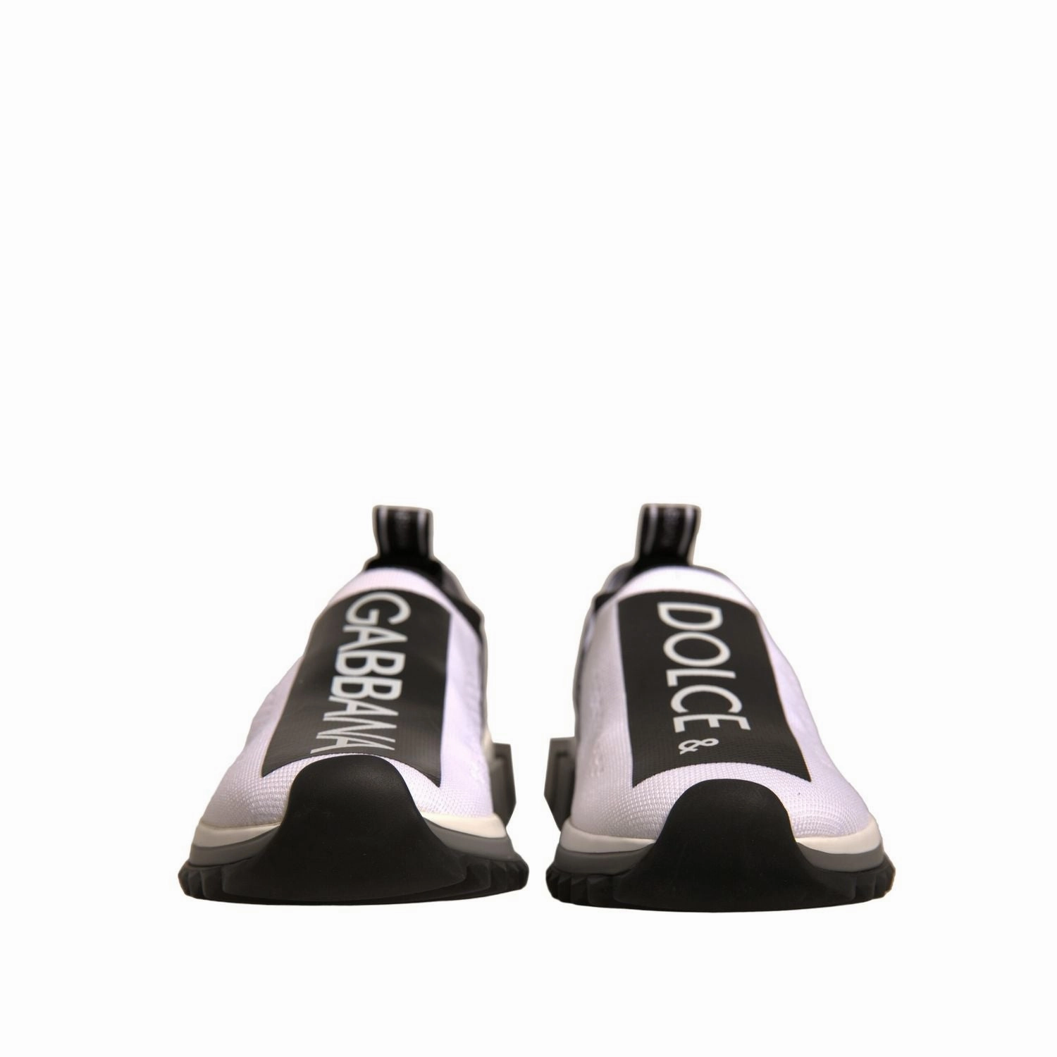 Dolce & Gabbana White Black Slip On Sorrento Sneakers Shoes Water Resistant Sneakers