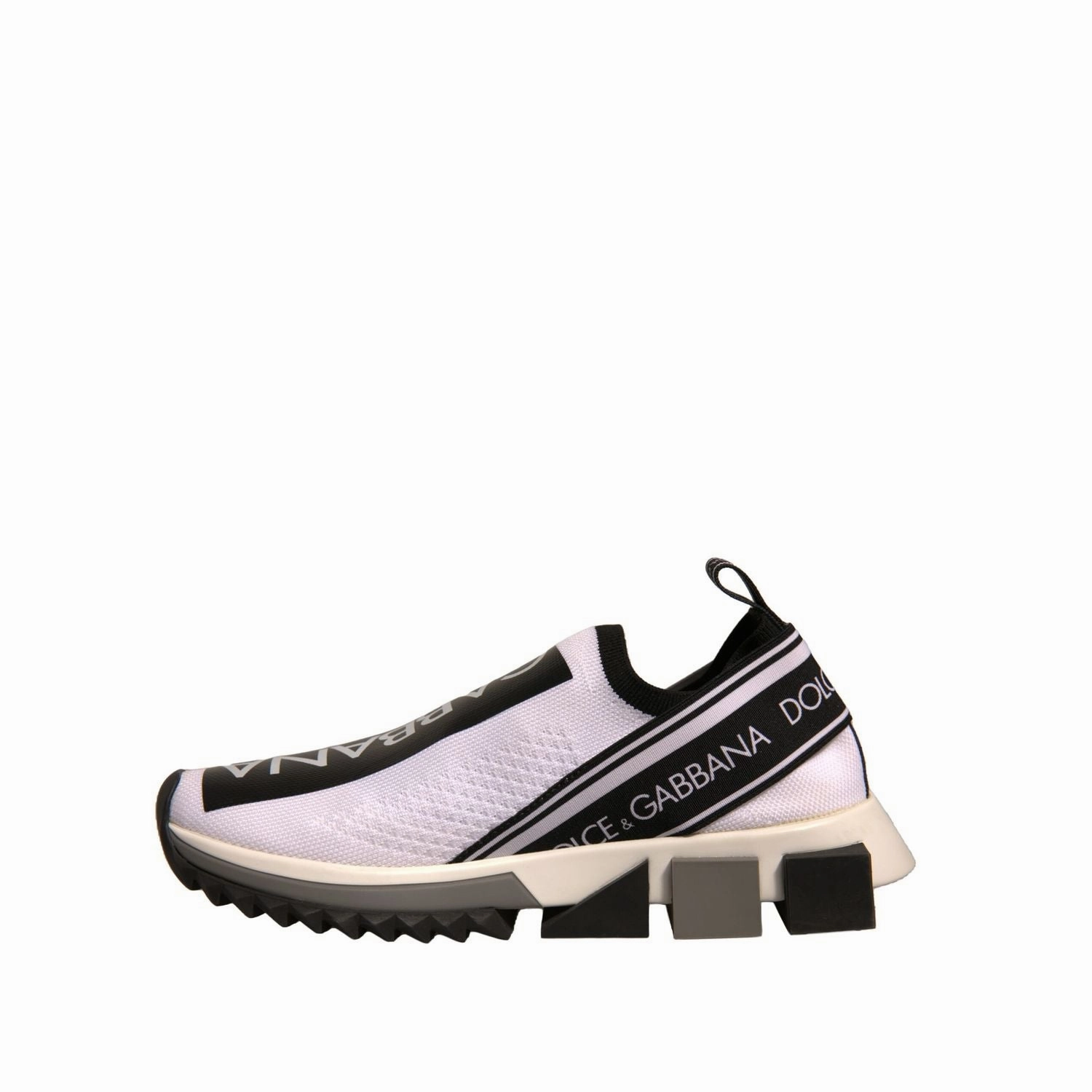 Dolce & Gabbana White Black Slip On Sorrento Sneakers Shoes Sneakers The Movie