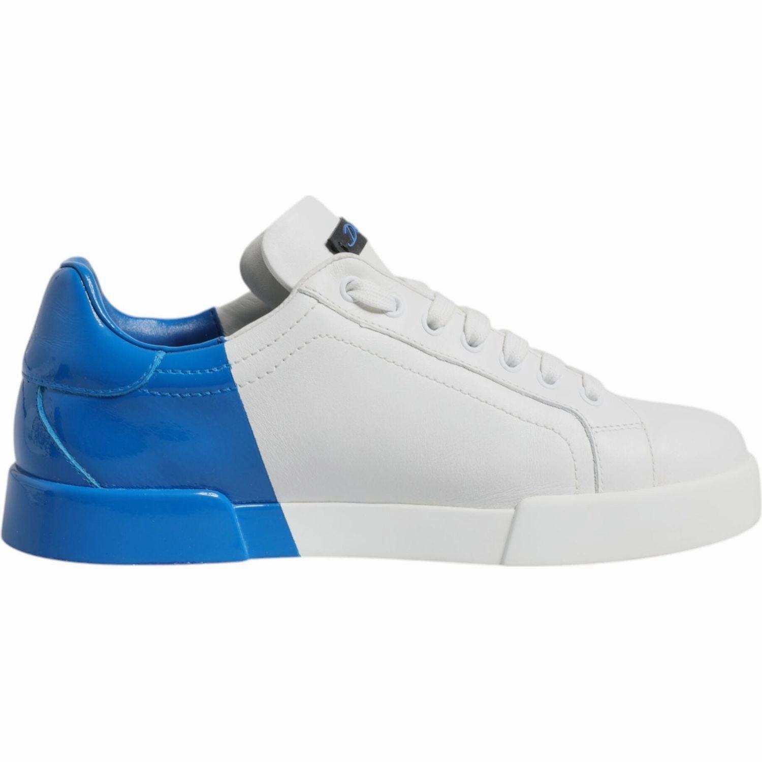 Vans Shoes Casual Dolce & Gabbana White Blue Leather Logo Low Top Sneakers Shoes