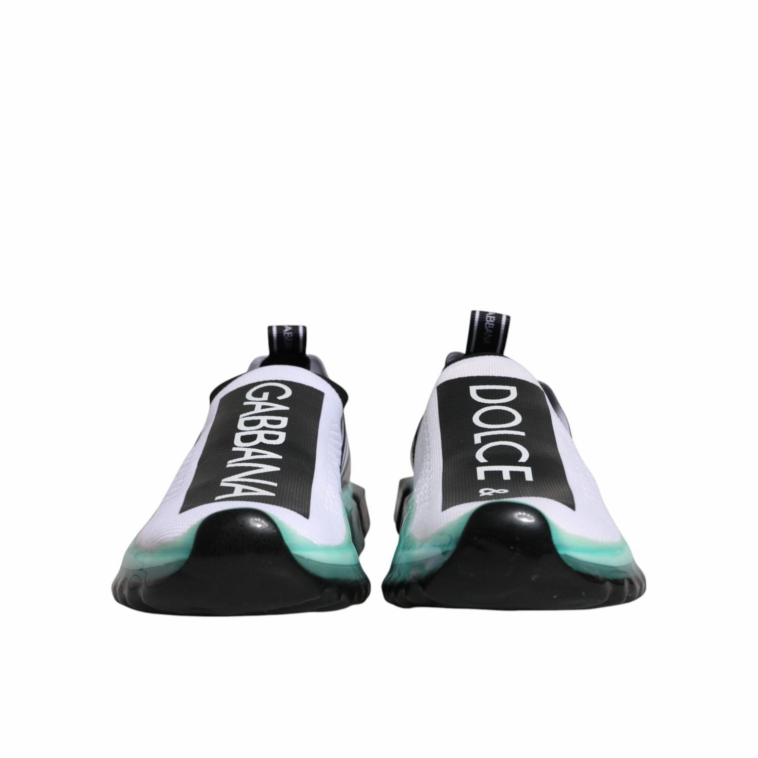 Dolce & Gabbana White Blue Sorrento Slip On Sneakers Shoes Lite Racer Adapt 7.0 Sneakers