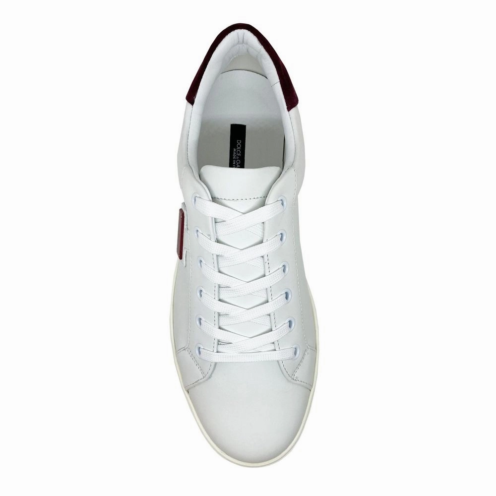 Best Waterproof Sneakers Dolce & Gabbana White Calfskin Low Top Sneakers